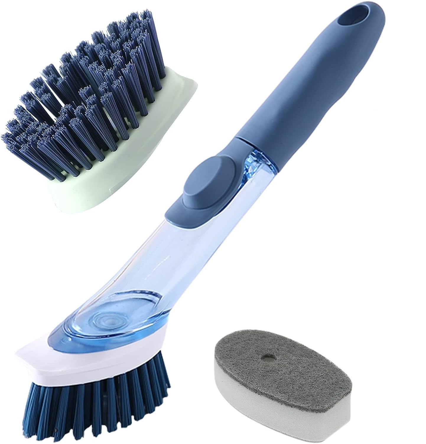 Zoffany with Z 2 in 1 Soap Dispenser Brush for Dish Washer, Liquid Dispenser Brush for Kitchen Sink, Dish Washing Brush with (1*Brush, 3*Sponge) (Multi Color) (B0CLD529W6) Amazon Price History, Amazon Price Tracker
