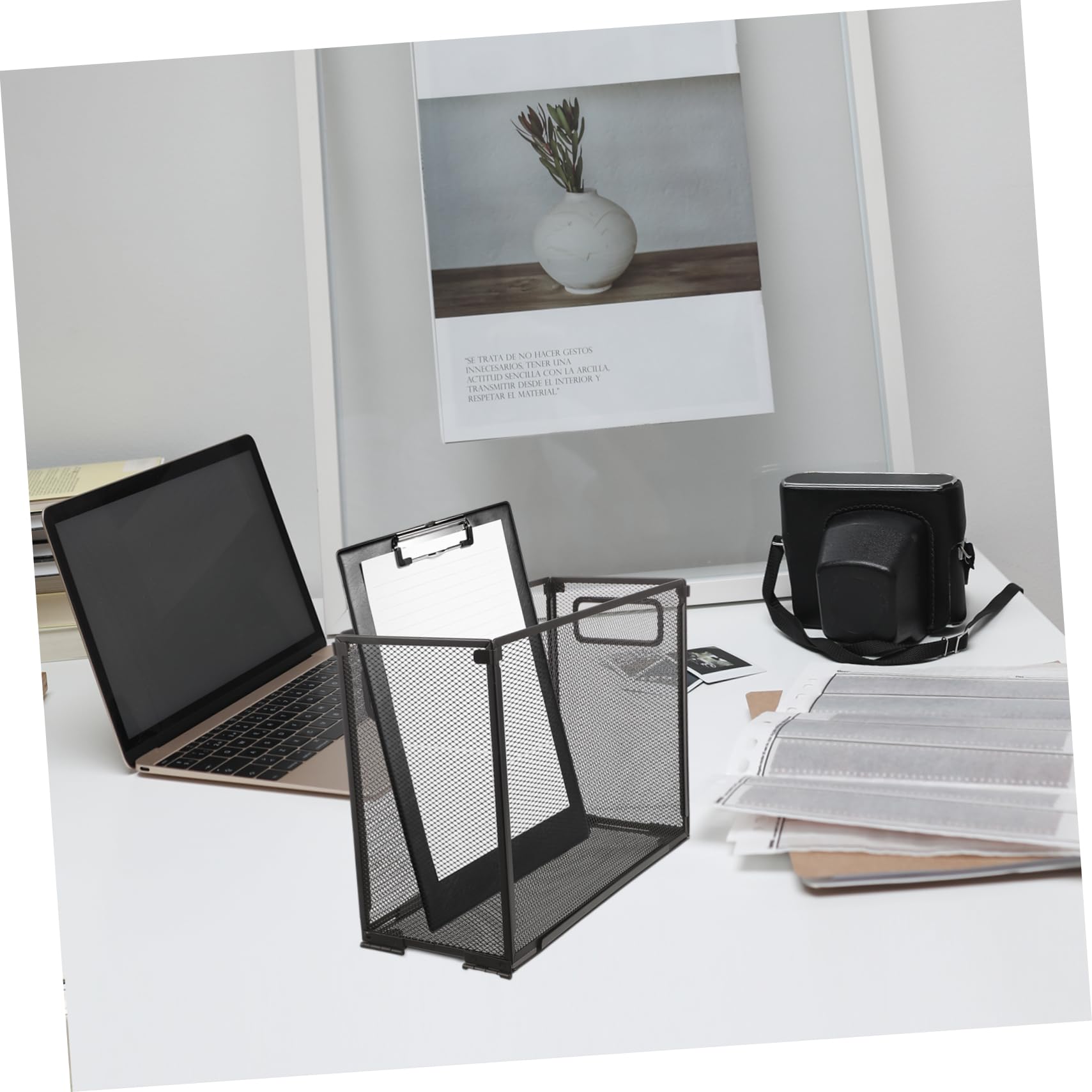 Veemoon Porte Document Boîte De Rangement Pliable pour Bureau Caisse De Classement pour Dossiers Et Documents Organisateur De Bureau Simple Et Élégant