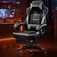 Vista 2 de GTPLAYER Gaming Chair with Footrest, Big and Tall Game Chair 350lb Racing Style Computer Chair, Ergonomic Executive Office Chair High Back with