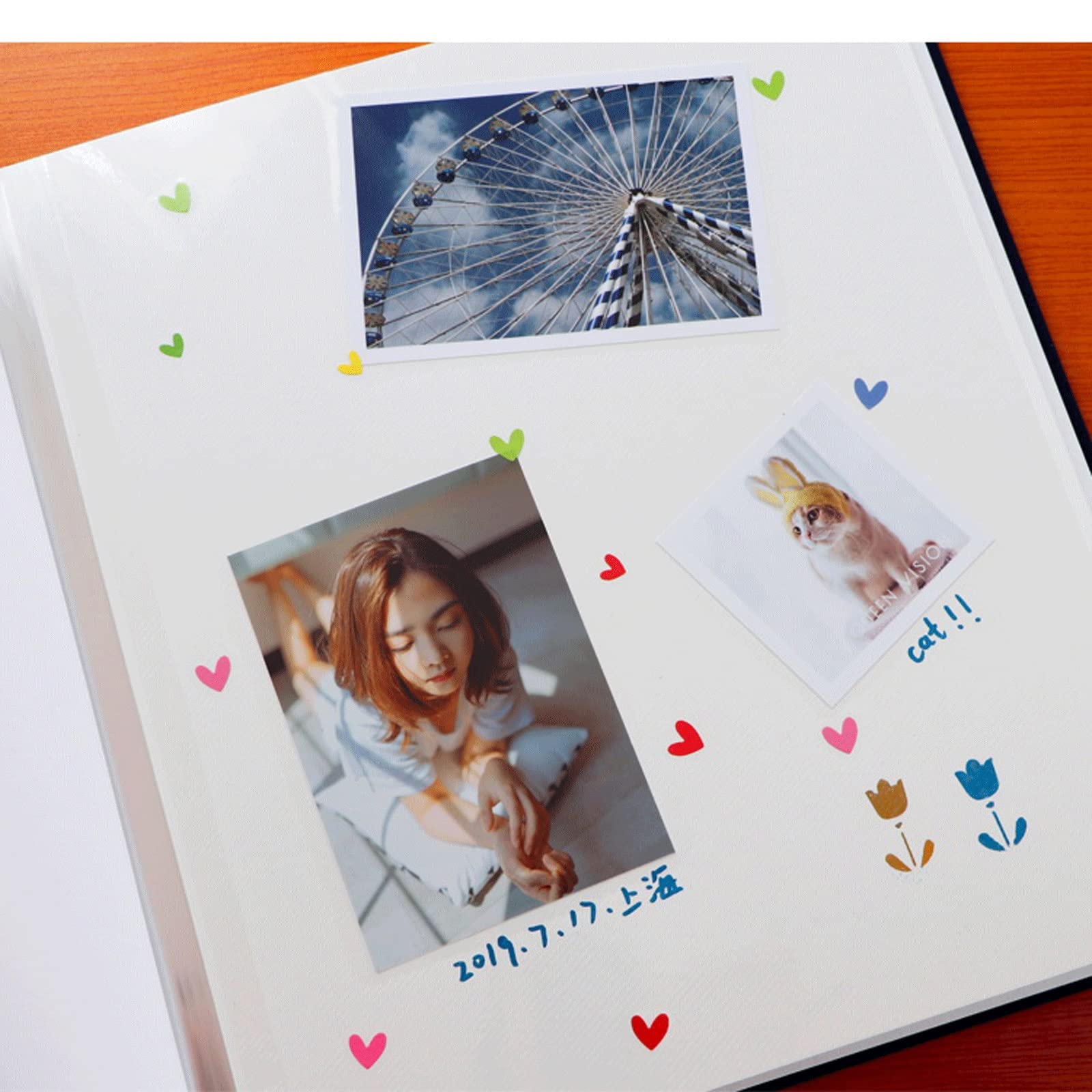 Album zdjęć majsterkowanie Duża pojemność retro album fotograficzny album photo Album z pamiątkami pamiątek Album ze zdjęciami (Color : 02, Size : 20 sheets/white paper)