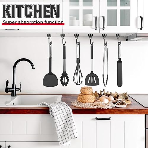 Miniatura 6 de FINDMAG Ganchos magnéticos de 40 libras, ganchos magnéticos de neodimio resistentes, ganchos de metal fuertes para colgar en la cocina, oficina,