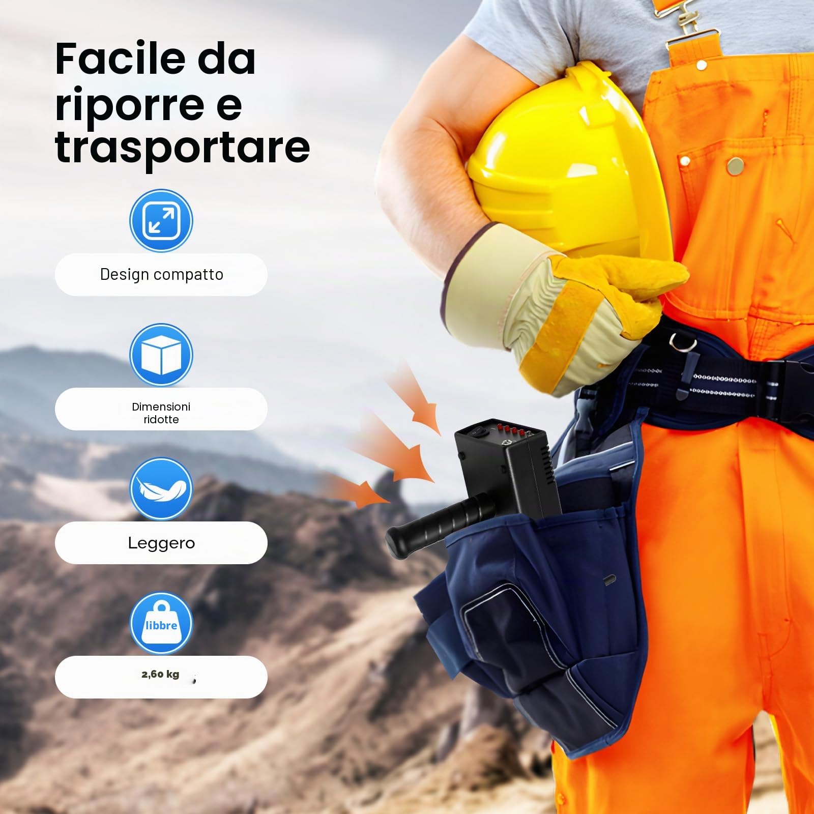Metal Detector Professionale, Portata 1000m, Profondità 20m, Batteria Ricaricabile al Litio,Alta Precisione per Oro e Metalli, Rilevatore d'oro