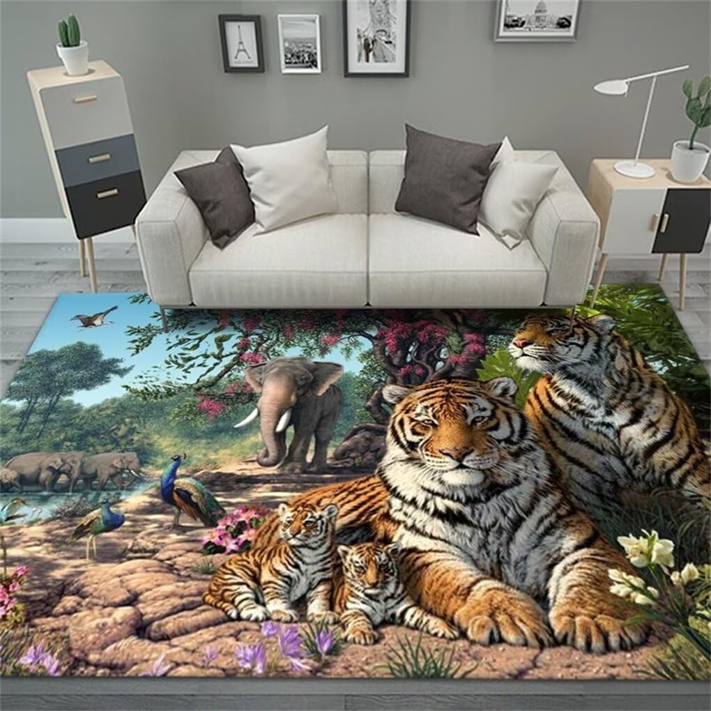Tapis chemin couloir multicolore et moquette forêt magique
