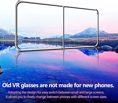 Sxhlseller 3D VR Glasses for Smartphone Blue Light Filter Remote Control 5-7 Inch Far-sighted to 800° 110° Field of View HD Lenses Adjustable