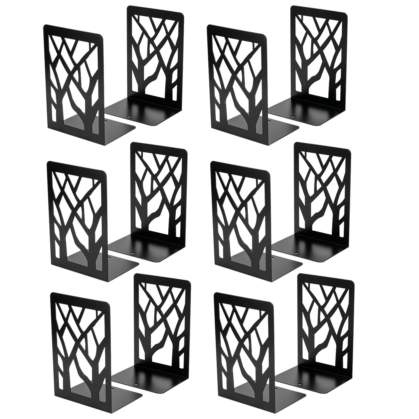 MaxGear Book Ends Tree Design Modern Bookends for Shelves, Non-Skid Bookend, Heavy Duty Metal Book Stopper for Books/CDs, Decorative Book Shelf Home,