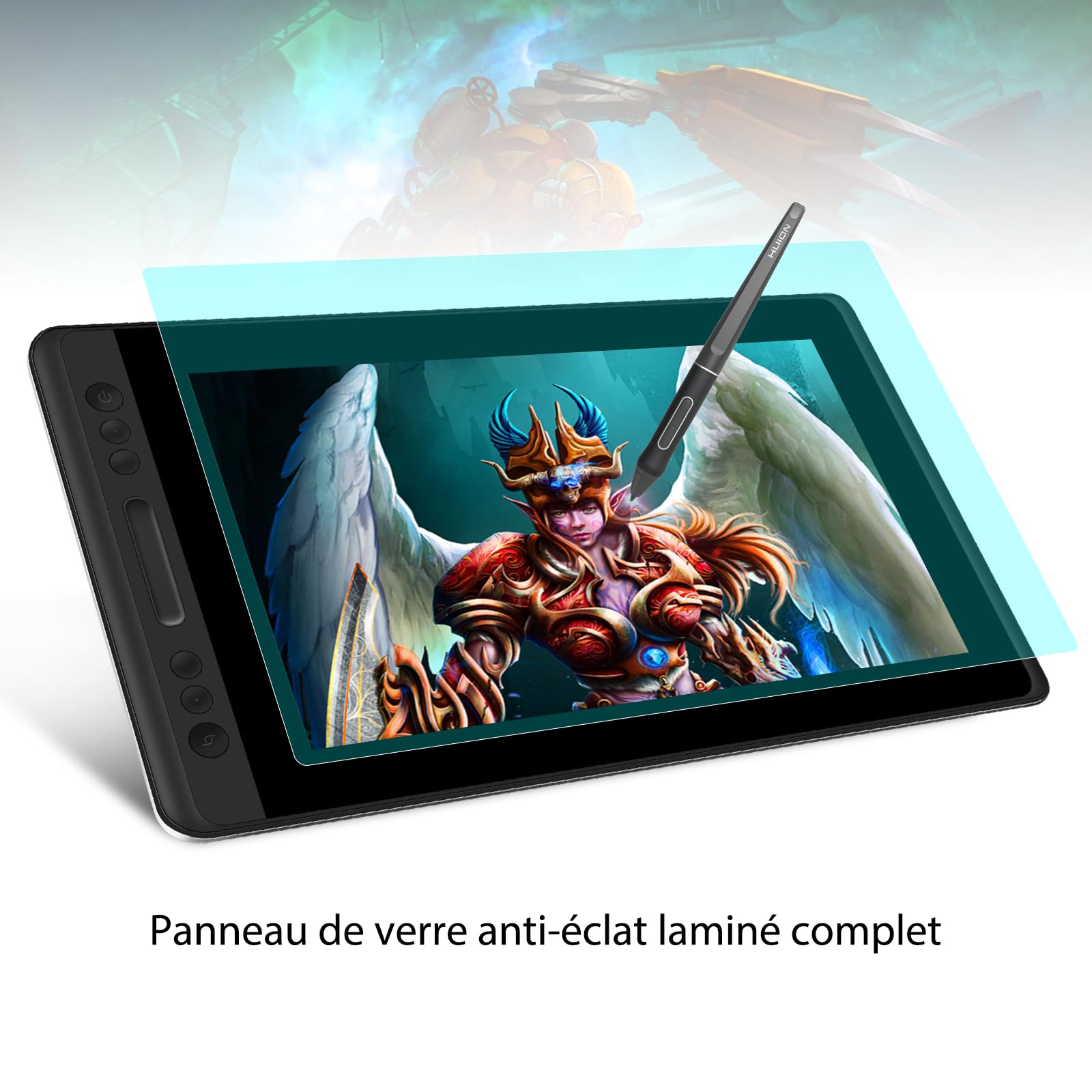 HUION KAMVAS Pro 13 Tablette Graphique Écran HD 13.3 Pouces Moniteur Dessin Compatible Chromebook Windows Mac