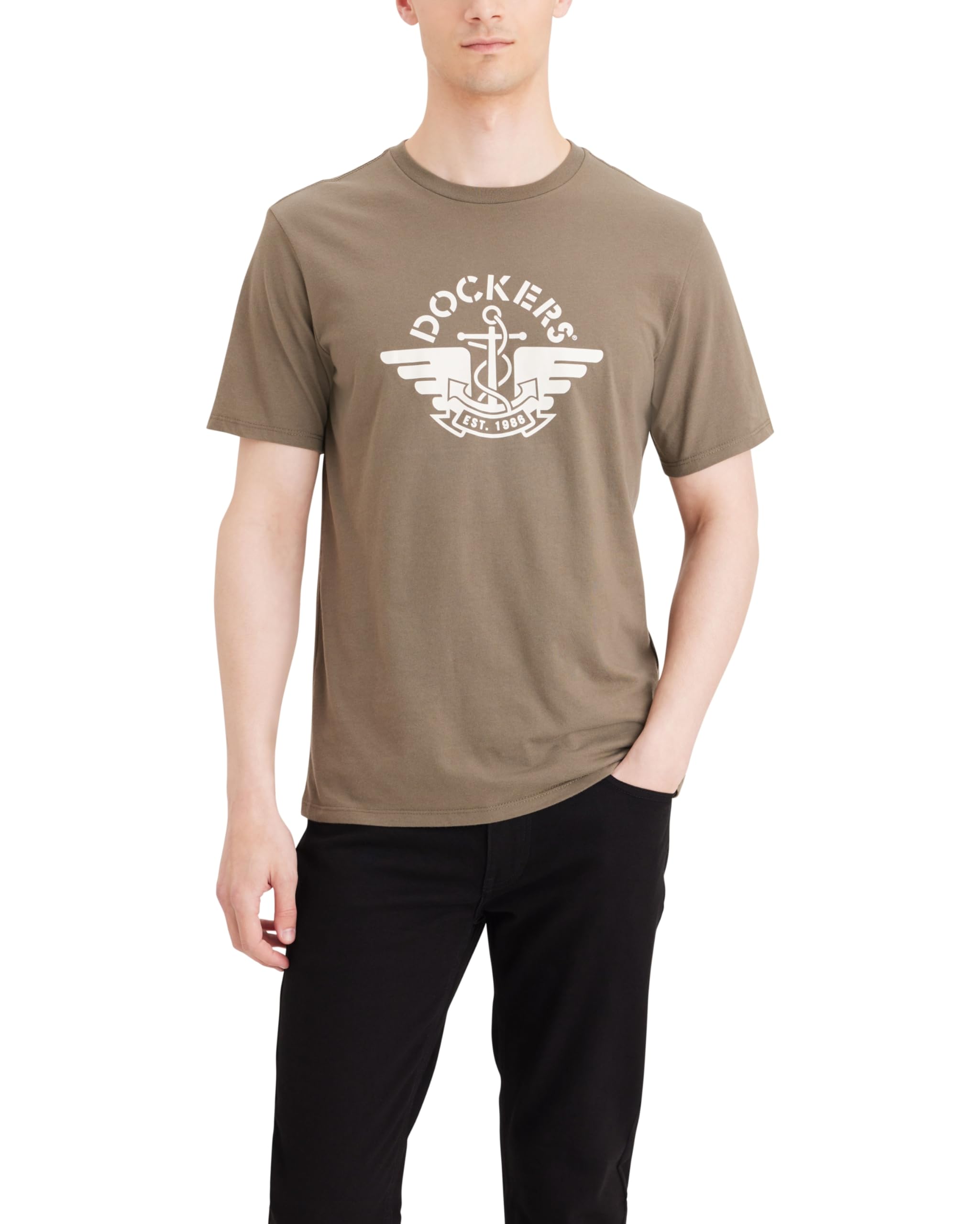 Dockers Men's Wing & Anchor Camo Smu Ss Graphic Tee S, S