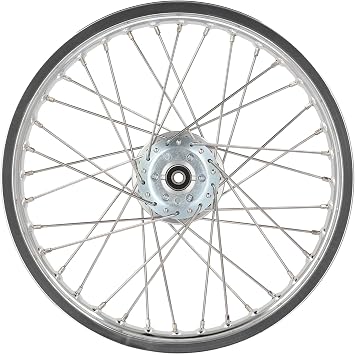 Spoke wheel 1.6 x 16 for ZT telescopic fork, hub colorless, polished alumi