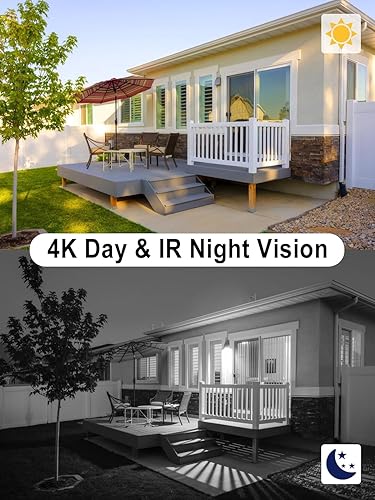 Miniatura 5 de Anpviz Cámara IP PoE 4K para exteriores, cámara de torreta inteligente de doble luz de 8 MP, detección de humanos/vehículos, lente de 0.110 in,