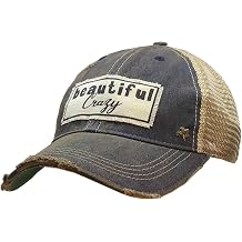 VINTAGE LIFE Beautiful Crazy Vintage Distressed Trucker Cap, Navy Blue, Adult Headwear Accessories