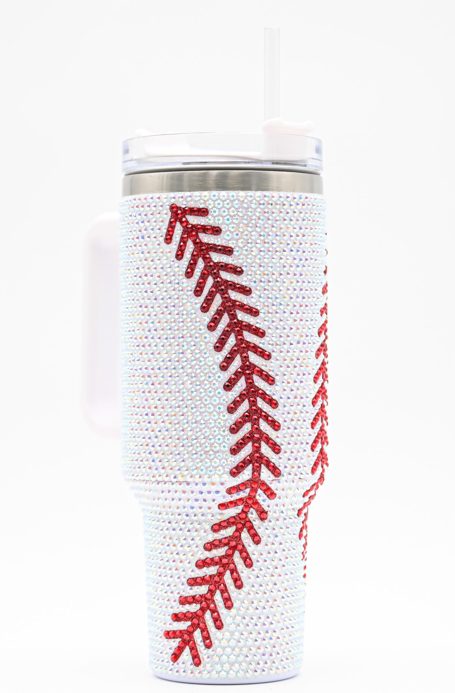 Amazon.com | KodaBella 40 oz Baseball Rhinestone Stainless Steel ...