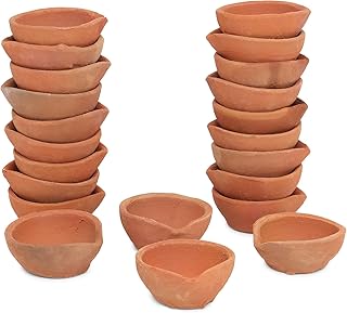 Clay Diya Diwali Diyas for Puja [ 51 Pcs ] Diyas for Pooja - Mitti Diya ...