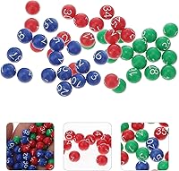 Vista 2 de Zerodeko 49 bolas numeradas para rifas de 1 a 49, accesorios de plástico para juegos de bingo, ligeros y duraderos para juegos de fiesta