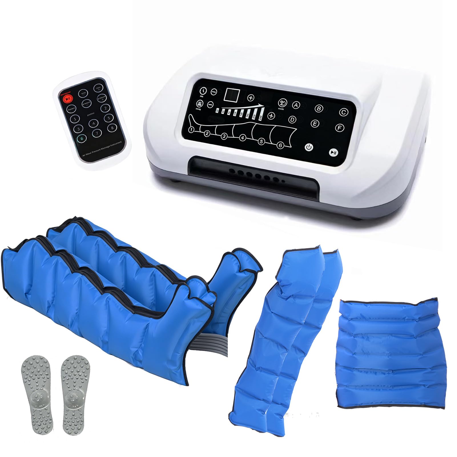 Máquina Presoterapia Para Casa, Masajeador De Piernas Compresión Neumática, Ajuste Automático De Presión, Desagüe Automático, Relajación Corporal Completa, Ideal Para Personas Con Piernas Hinchadas