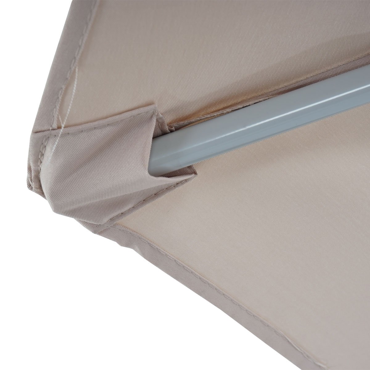 Demi-parasol aluminium balcon ou terrasse, IP 50+, 270cm - crème sans pied