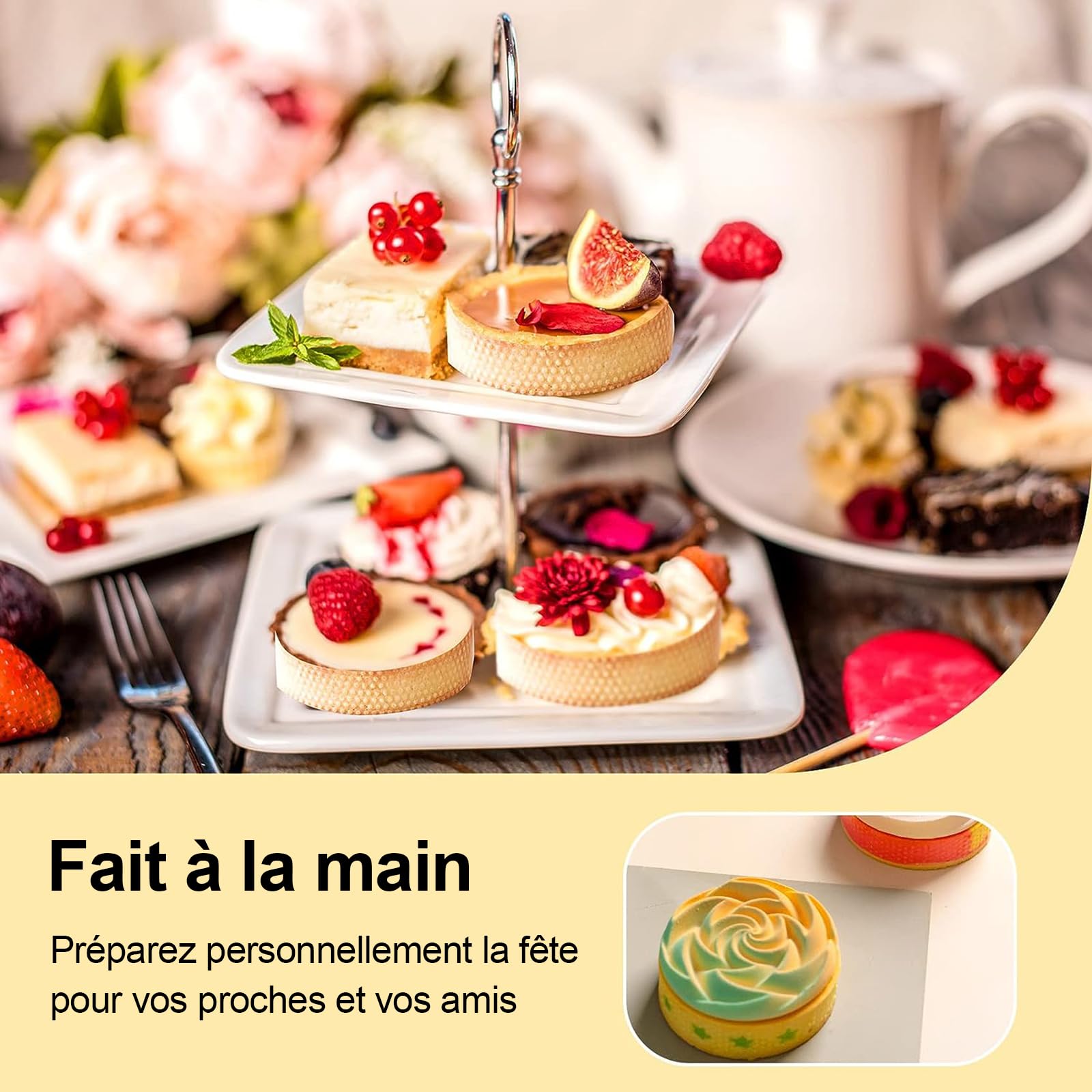 Lot De 4 Cercles à Tarte En Acier Inoxydable - 6/10/15/20 Cm - Perforés Pour Pâtisserie