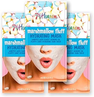 7th Heaven Marshmallow Fluff Face Mask with Sweet Almond Oil and Aloe Vera to Hydrate and Moisturise Skin (Pack of 1)