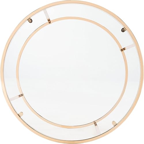 Miniatura 5 de SAFAVIEH Home Collection Kolby - Mesa auxiliar redonda de cristal con marco dorado pulido/cristal transparente