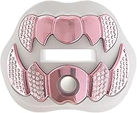Vista 18 de LeCool Protector bucal de fútbol con correa conectada, 3D Beast Chrome, protector bucal para adultos y jóvenes, pieza para deportes para máximo