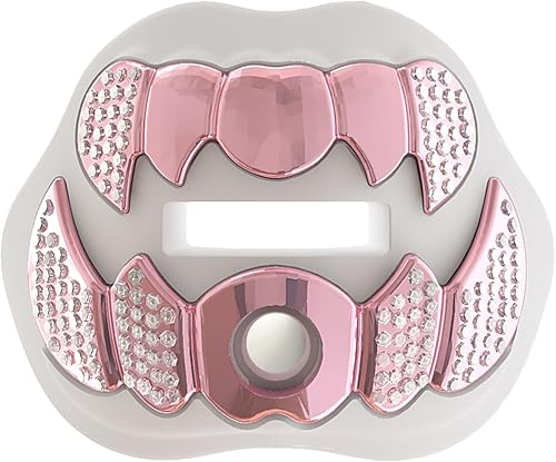 LeCool Protector bucal de fútbol con correa conectada, 3D Beast Chrome, protector bucal para adultos y jóvenes, pieza para deportes para máximo