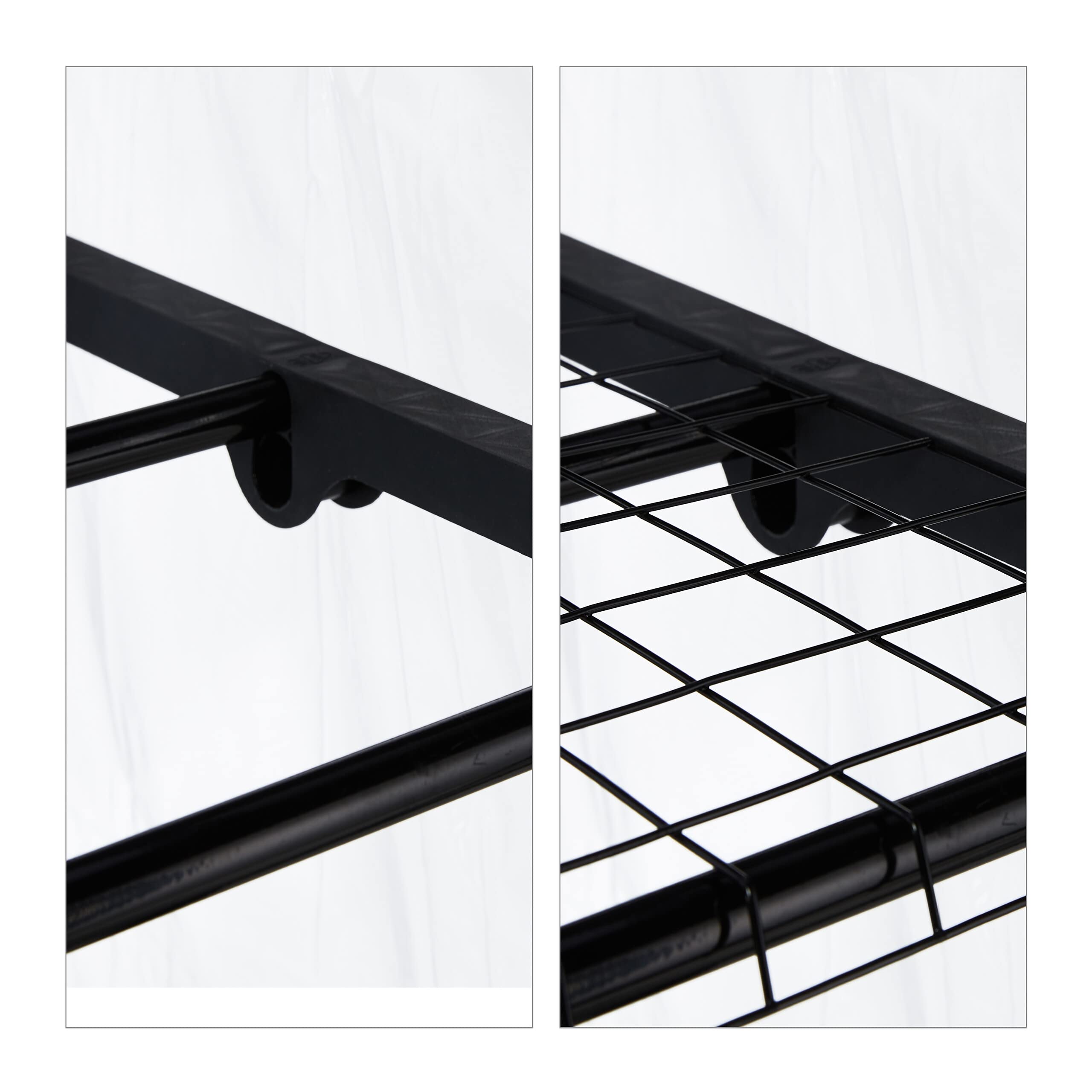 Relaxdays Serra per Il Balcone, a 2 Piani, HLP 94 x 67 x 49 cm, in Acciaio e Telo in PVC Giardinaggio, Trasparente Nero