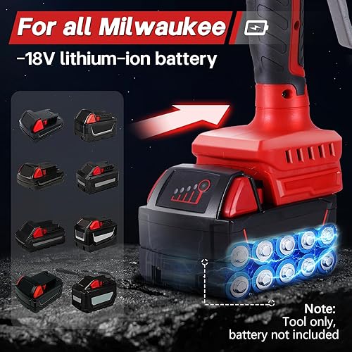Miniatura 2 de YJINGRUI Máquina niveladora de vibraciones de azulejos, para batería Milwaukee de 18 V máxima, herramienta de instalación de azulejos inalámbrica,