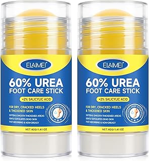 2 PCS Urea Cream Stick 60% plus 2% Salicylic Acid， Deeply Moisturising and Fast Absorbing Gentle Exfoliation For Dry sink Exfoliating Dead Skin, Callus Remover ， Skin Softener