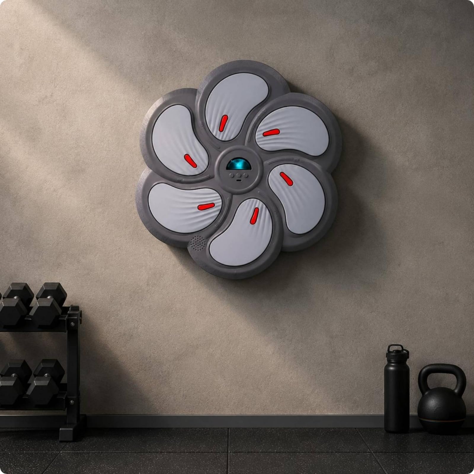 Gralara Music Boxing Bersaglio da Parete Pugno Pad Luminose Reattive Connessione Musica Materiale Adatto per Allenamento a Casa, Blu, Blu Zaffiro Musicale Da Boxe