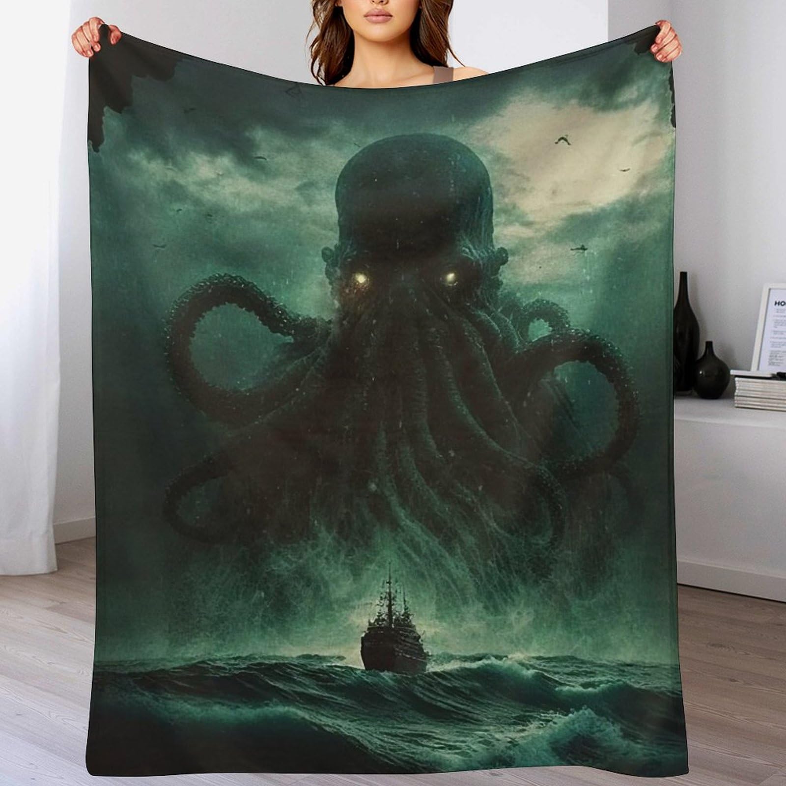 Manta de franela de pulpo para disfrutar de la calidez del hogar