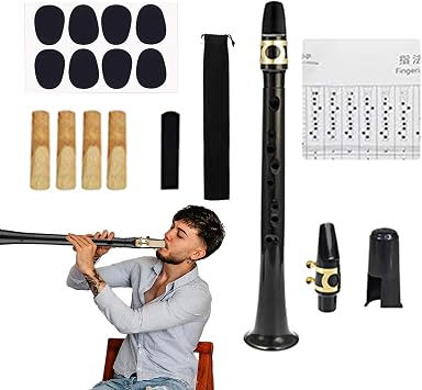 Pocket Saxophone Kit | Mini Saxophone Set | Portable Pocket Sax With 4 Reeds And 8 Tooth Pad | Pocket Saxophone | Alto Mouthpiece Set Beginner Saxophone | BB Saxophone Lightweight Saxophone Practice