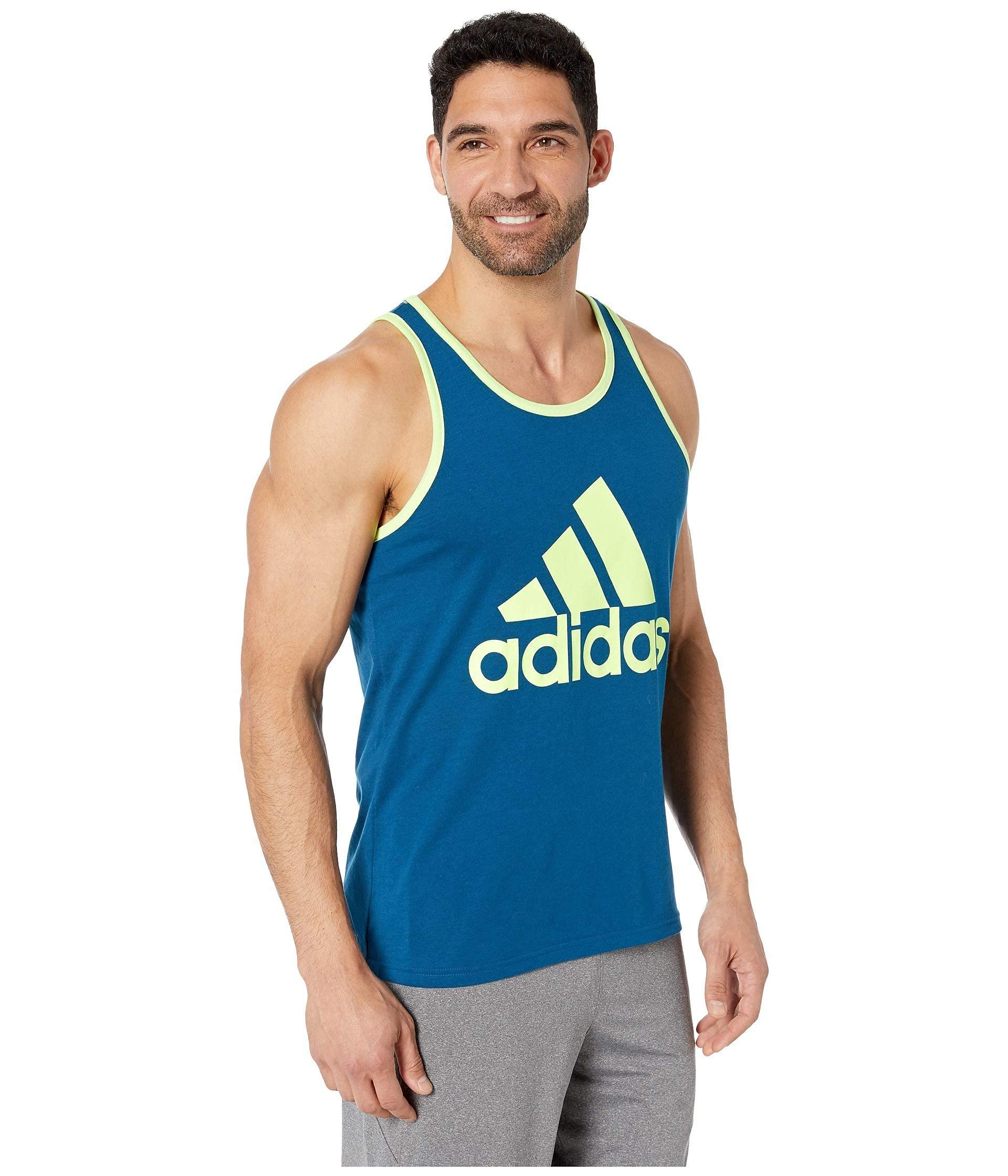 adidas Men's Badge of Sport Tank Top Legend Marine/Hi-Res Yellow Small :  Amazon.ca: Clothing, Shoes \u0026 Accessories