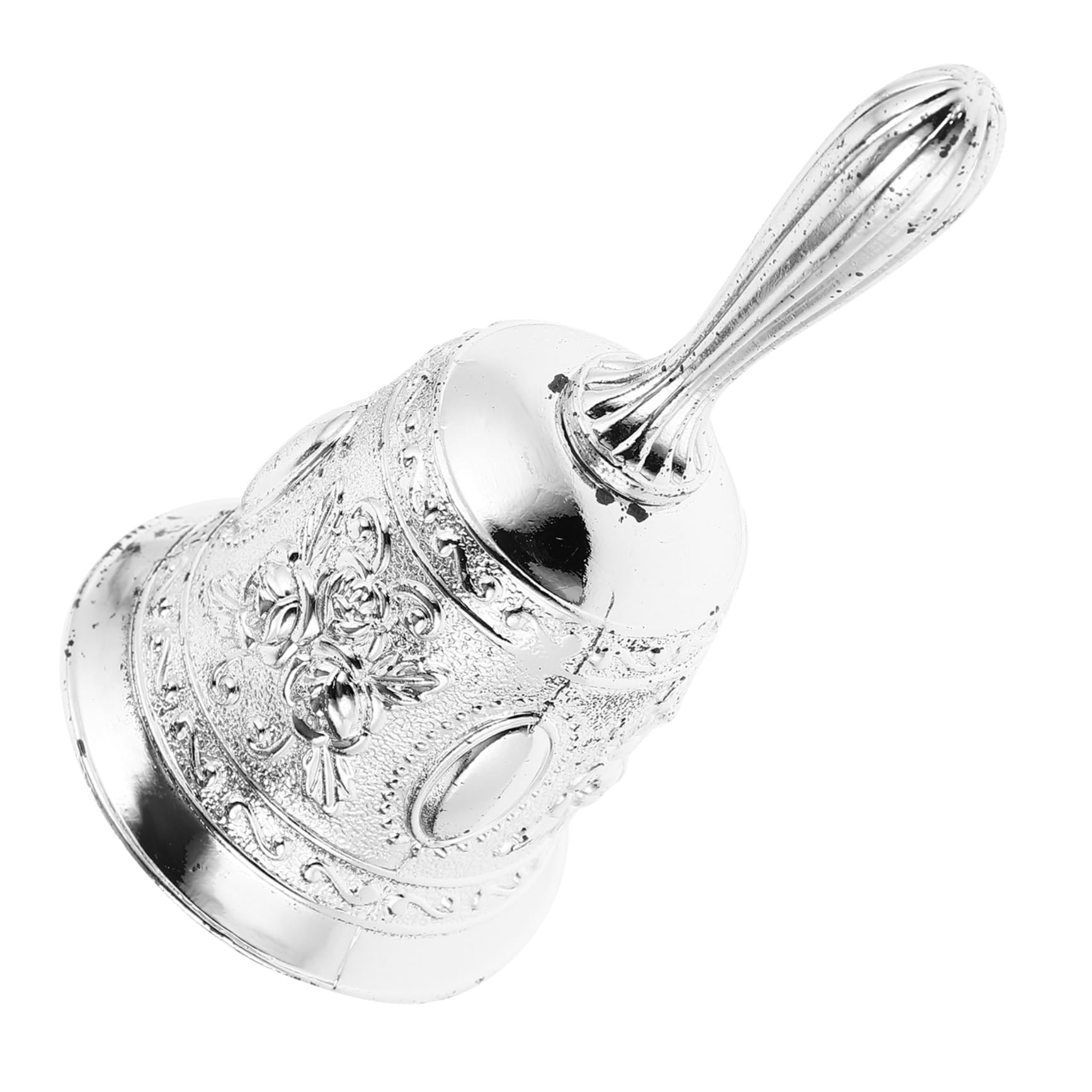 HOMSFOU 4 Piezas Campana de Mano de Metal para y Escuela Campana de Servicio Retro con Sonido y Diseño Ergonómico para Recepciones Almuerzos y Entrenamiento de Mascotas Práctica y