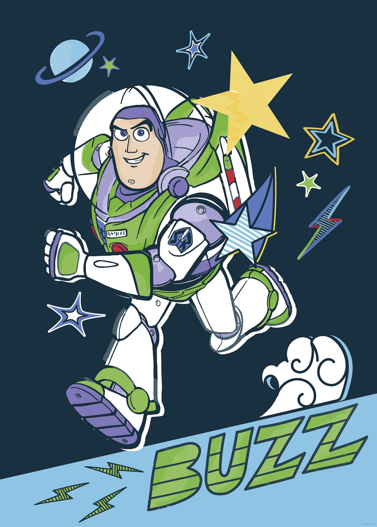 Amazon.com: Komar Disney and Pixar Toy Story Buzz Wall Art 50 x 70