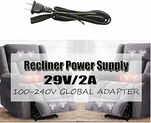 Miniatura 6 de 2 cables de alimentación de CA de 6 pies para silla elevadora o reclinable eléctrico, cable de fuente de alimentación de repuesto para Okin Limoss