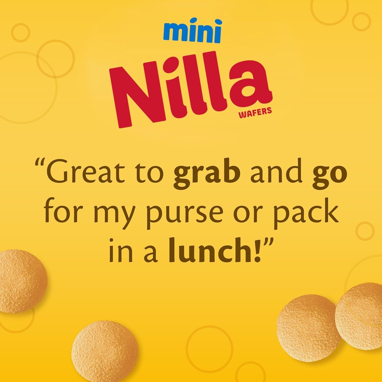 NILLA Wafers Mini Cookies, Vanilla Wafers, 10 Snack Packs