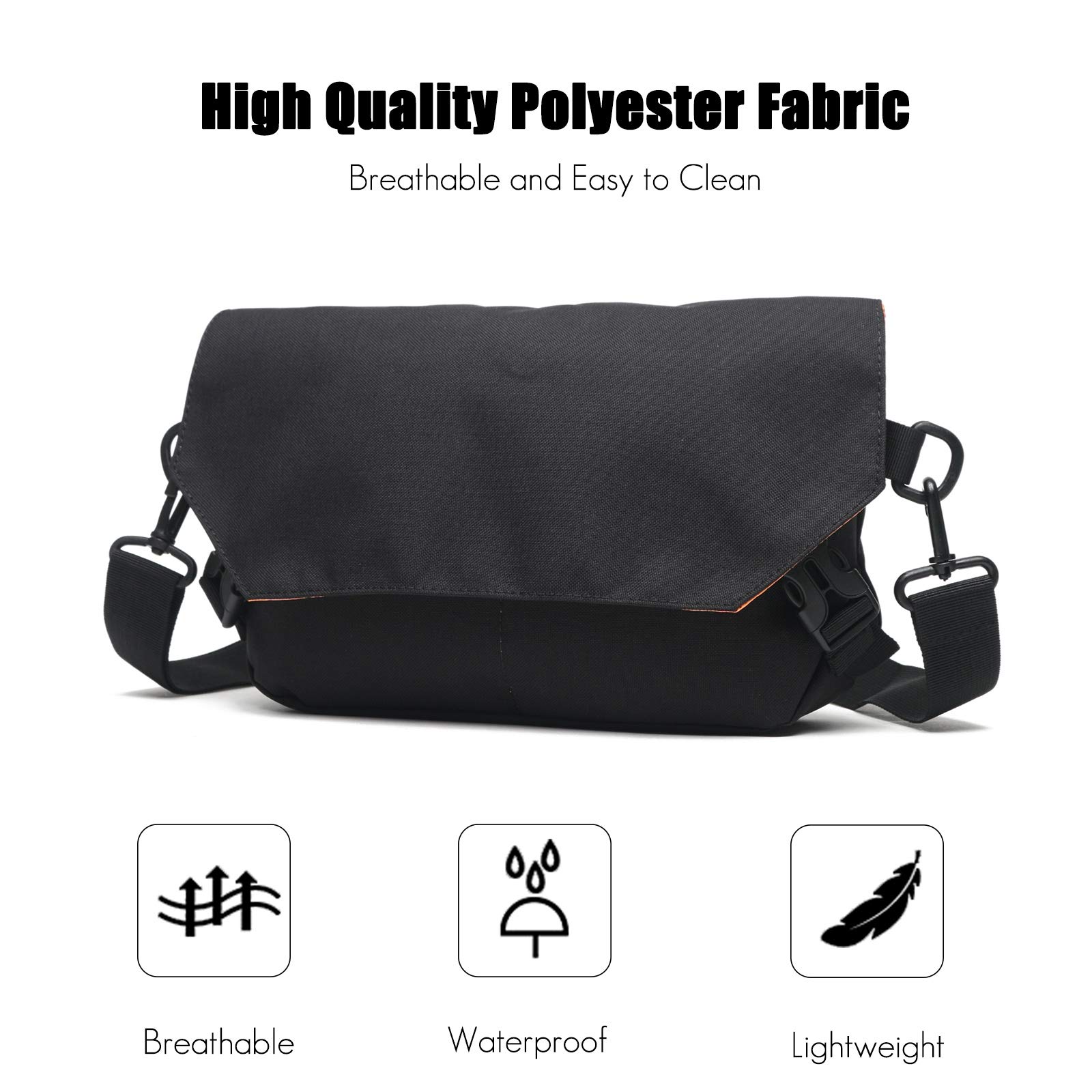 FANDARE Retro Bolso de Bandolera Bolsos de Hombro Hombre Bolso Cruzados Mujer Bolsa de Mensajero Bolsa de Hombro para Viaje Negocio Universidad Messenger Crossbody Bag