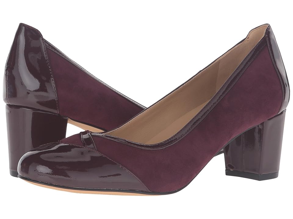 

Trotters Phoebe (Burgundy Kid Suede/Patent Leather) High Heels, Red