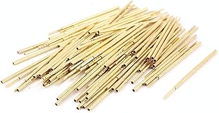Aexit 100 Pcs Audio & Video Accessories PL75-4W 1.3mm Dia Testing Probe Pin Receptacles Connectors & Adapters Gold Tone