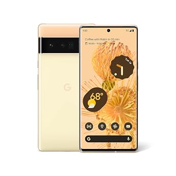 Google Pixel 6 Pro - 5G Android Phone - Unlocked Smartphone with Advanced Pixel Camera and Telephoto Lens - 128GB - Sorta Sun