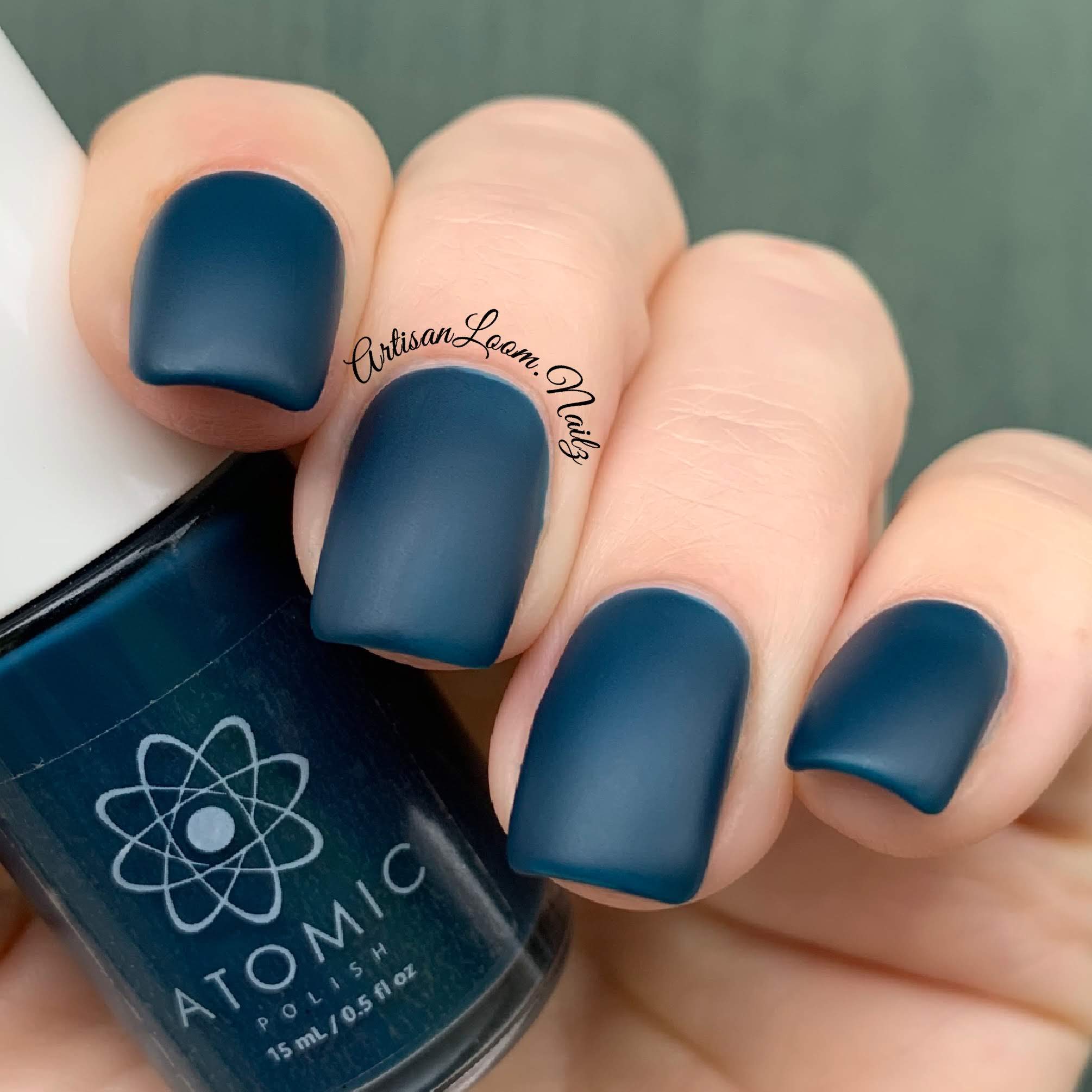 Blue Matte Nail Polish - Atomic Polish - Iridium (Ir) Matte