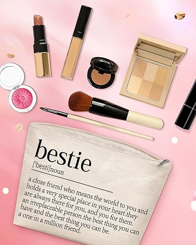 Miniatura 5 de Bolsa organizadora de maquillaje, hecha a mano, ideal para mujeres, mejores amigas, hermana, recuerdos de viaje, cumpleaños, San Valentín, Pascua,