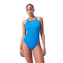 Speedo Donna Costume da bagno Eco Endurance+ Medalist | Vestibilità atletica | Modello classico | Tessuto riciclato | Resistenza al cloro | Extra flessibilità Bondi Blue 30