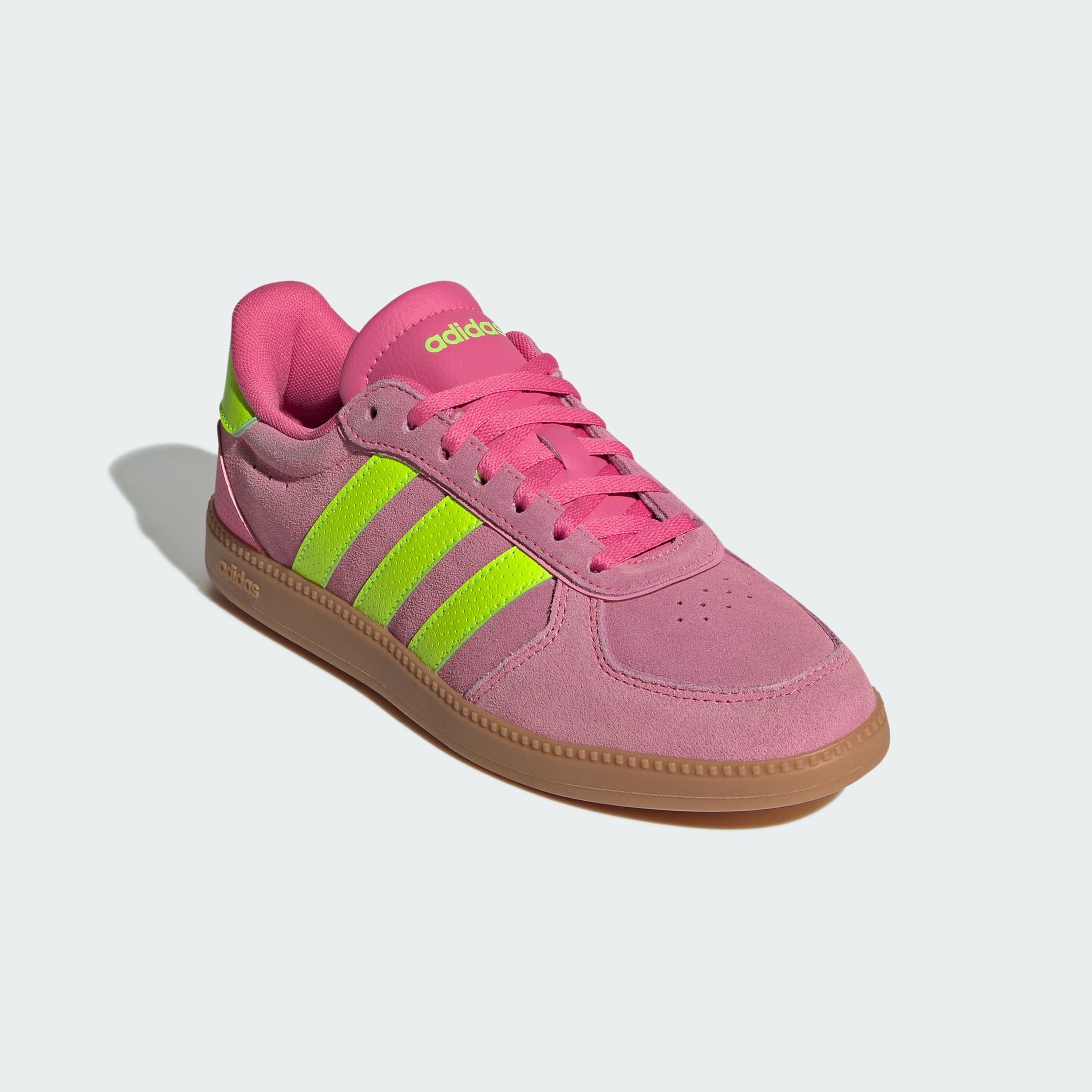 adidas Mujer BREAKNET Sleek Shoes, Pulse Magenta/Lucid Lemon/Bliss Pink, 38 EU