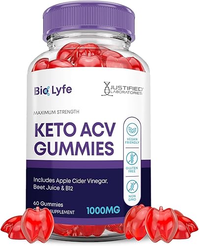 Miniatura 10 de Bio Lyfe Keto ACV Gomitas de fórmula avanzada de 1000 mg Biolyfe Keto Gummies Vinagre de sidra de manzana formulado con jugo de granada remolacha