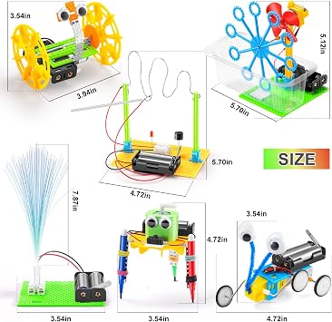 Science STEM Kit for Kids 8-12 Years Old 6-8 Years Old 12-14 Years Old 10-12 Years Old STEM Toys 8-13 Years Old Boys Girls Crafts Electronic Robot Projects Experiments Engineering Activity DIY Coding Robot 6 7 Years Old 8 Years Old and Up