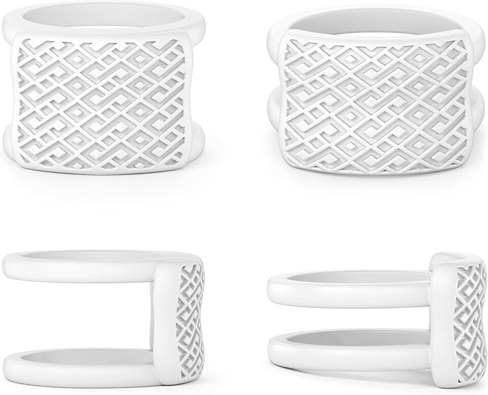 Protetor de anel para malhar – Aliança de casamento e anel de noivado para academia – Protetor de anel de silicone – Conjunto de dois protetores de anel de borracha: 4 mm e 9 mm