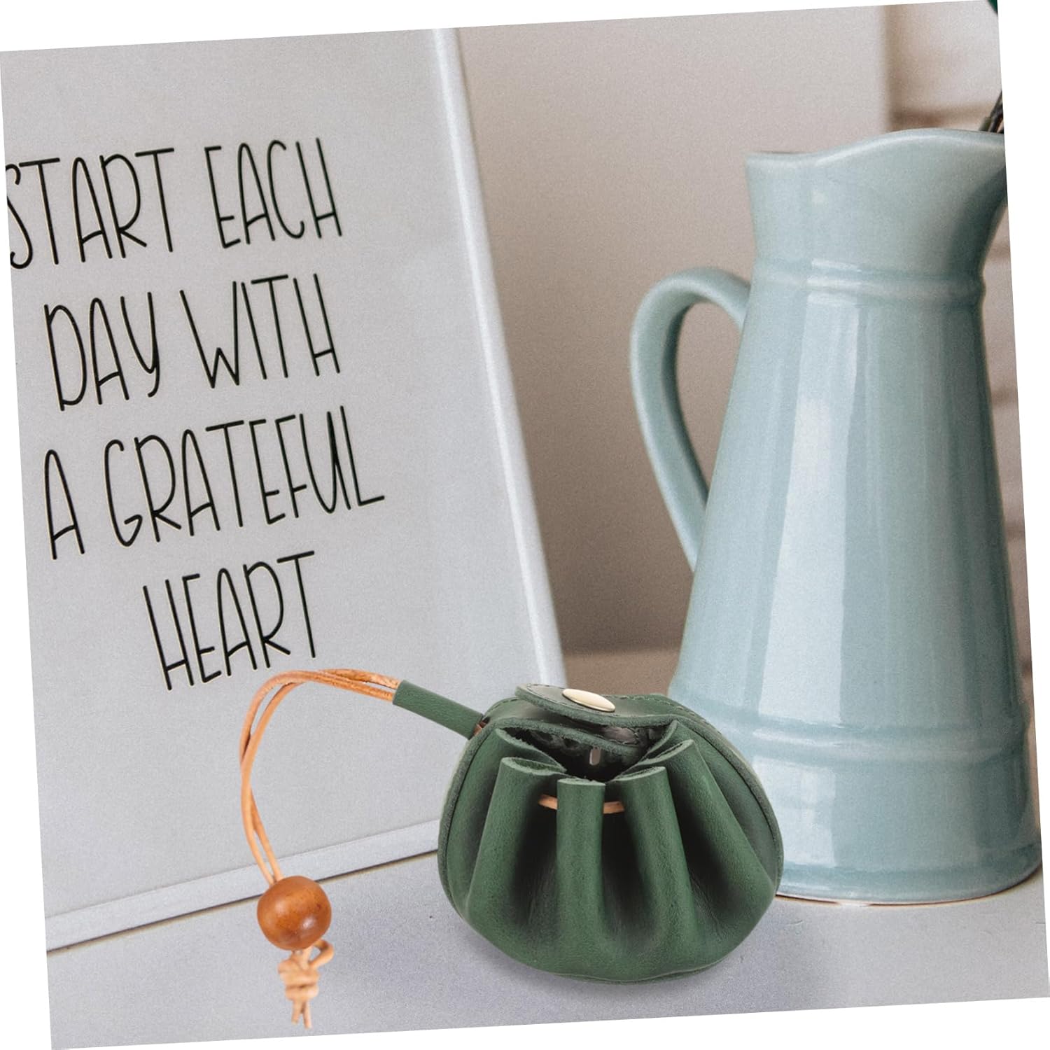 BESTonZON 4pcs Portable Drawstring Dice Bag Practical Dice Organizer for Games Jewelry Storage Lightweight Pouch Dark Green for Travel and Small Item Storage