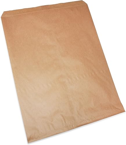 Miniatura 3 de CuteBox - 100 bolsas de regalo de papel plano marrón kraft de 8.5 x 11 pulgadas para mercancías, manualidades, recuerdos de fiesta, venta al por