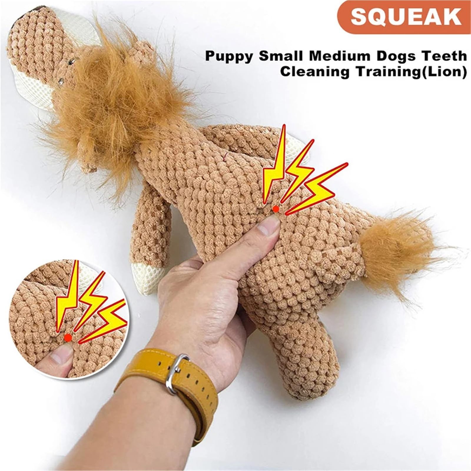 Weiches Kauspielzeug für Hunde, niedliches langlebiges Hundespielzeug, Stofftier, Plüschtier, Welpen, Haustier, Mutt-Spielzeug, Plüsch-Hunde-Kauspielzeug, geeignet für große, mittelgroße und kleine