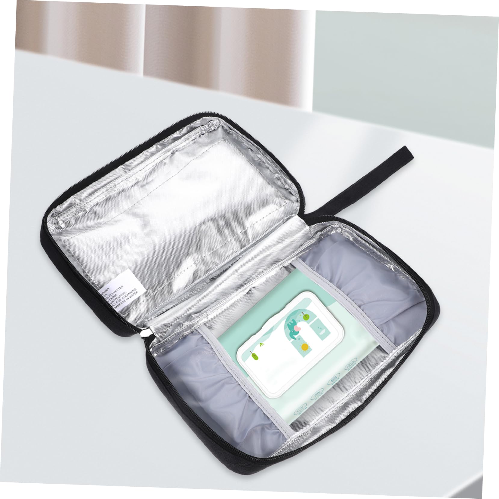 ORFOFE Tragbarer Feuchttuchwärmer mit USB Ladung Neopren Material und Einstellbarer Temperatur Kapazität für 20-80 Tücher Geeignet für Drinnen Sowie Draußen